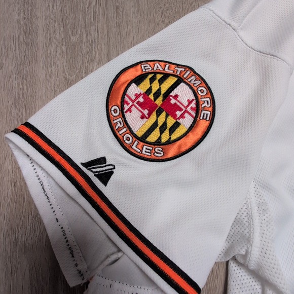 Majestic Baltimore Orioles Davis #19 MLB Baseball Jersey Mens 48 XL White Orange - Picture 4 of 6